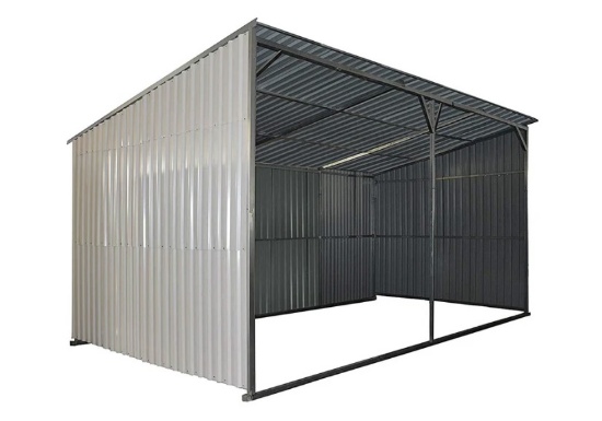 TMG 12'x20' Galvanized Metal Livestock Shed
