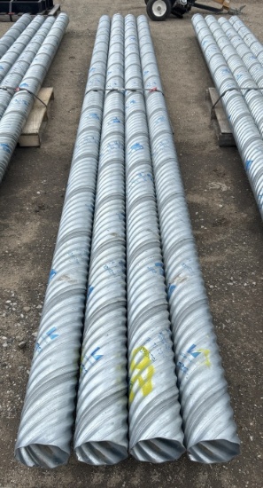 4- Galvanized Culvert Pipe 20ÕLx7"W