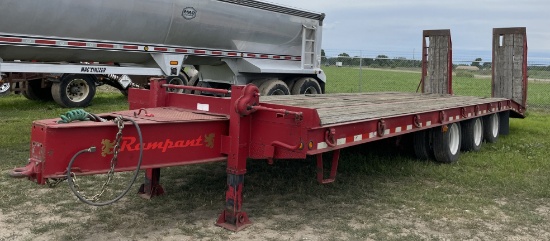 2017 Rampant 30Õ 22.5 Ton Tri-Axle Tag Trailer