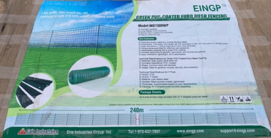 EINGP Green PVC-Coated Euro Mesh Fencing