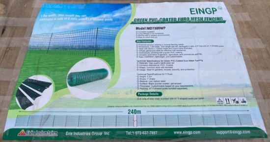 EINGP Green PVC-Coated Euro Mesh Fencing