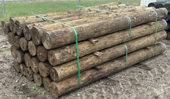 7Lx9"D Treated Post, 24 Posts