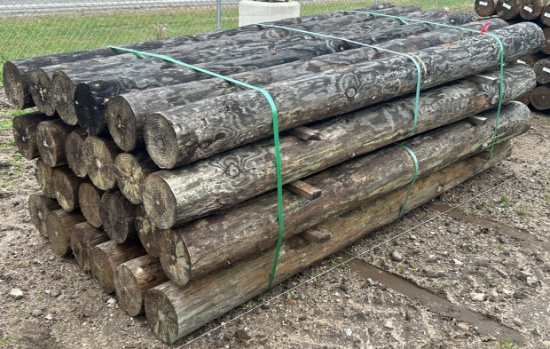 7Lx9"D Treated Post, 24 Posts