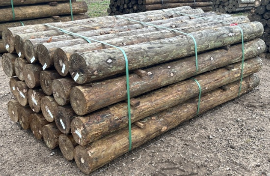 7Lx9"D Treated Posts, 24 Posts
