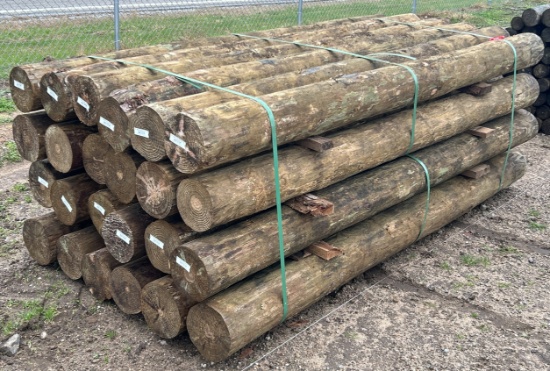 7Lx9"D Treated Post, 24 Posts