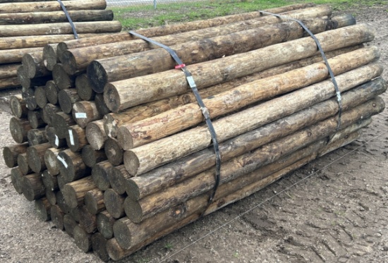 7Lx4"D Treated Posts, 60 Posts