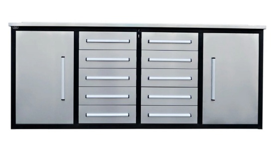 Chery 7' 10 Drawer Stainless Steel Workbench