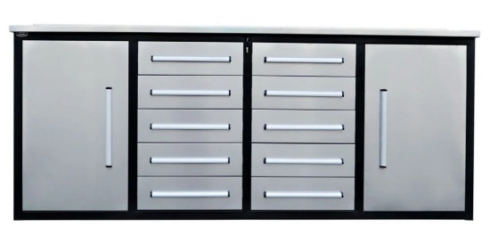 Chery 7' 10 Drawer Stainless Steel Workbench