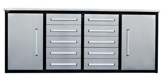Chery 7' 10 Drawer Stainless Steel Workbench