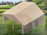 23'x22' Double Garage Metal Barn Shed