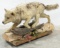 Gray Wolf Full Body Taxidermy on Habitat Base