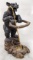 Resin Black Bear Cane / Umbrella Stand