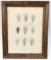 (9) Framed Native American Arrowheads