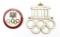 1936 German Olympic Referee Enamel Badge & Medal
