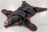 Black Bear Rug w/ Red & Black Matte