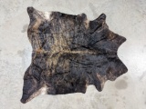 7ft x 6.5ft Dark Brindle Cow Hide Rug