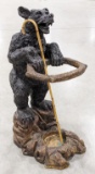 Resin Black Bear Cane / Umbrella Stand