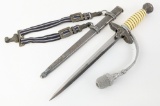 WWII German Luftwaffe Dagger w/ Hanger & Knot
