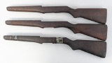 (3) WWII Era M1 Garand Rifle Stocks