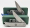 NIB CRKT Vizzle 5320 & Onion Outrage K320GXP Flipper Folding Knives