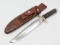 Vtg Randall Model 1 8in All Purpose Fighter w/ Rough Back Sheath
