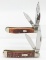 2002-05 Case XX Curley Maple & Amber Bone Peanut Knives