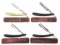 (4) Various Brand Antique Straight Razors w/ Boxes