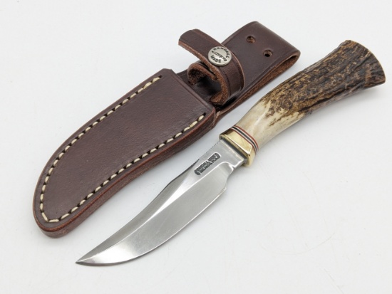Randall Model 8 4x Stag Old Style Trout & Bird Knife w/ Sheath
