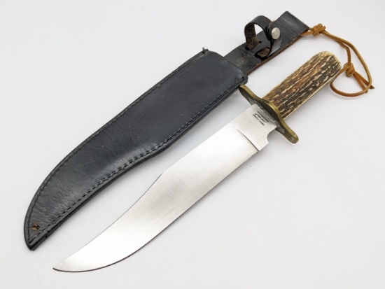 1986 Parker-Edwards Bench Made Randall Gilbreath Bowie Knife w/ Sheath
