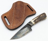 Weyand Knives EDC Stag Handle Hand Made Knife w/ Sheath