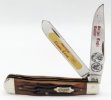 2001 Case XX American Classic Coins Silver Eagle Worm Groove Jig Bone Trapper 6254