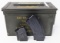 (5) Steel AK-47 7.62 x 39mm 20 Rnd Magazines w/ Ammo Can