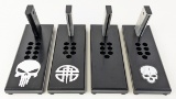 (4) Custom Milled Aluminum 1911 Pistol Display Stands
