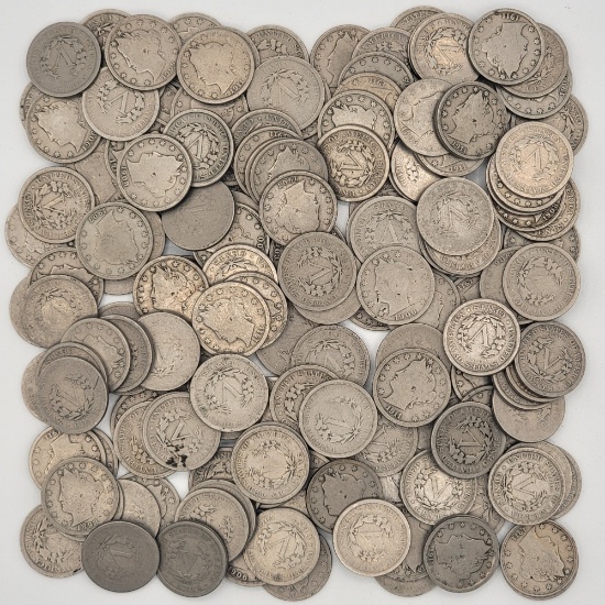 160 Mixed Date Liberty Head "V" Nickels