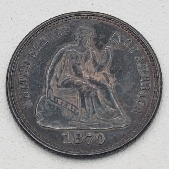 U.S. 1870 Seated Liberty Silver Half Dime