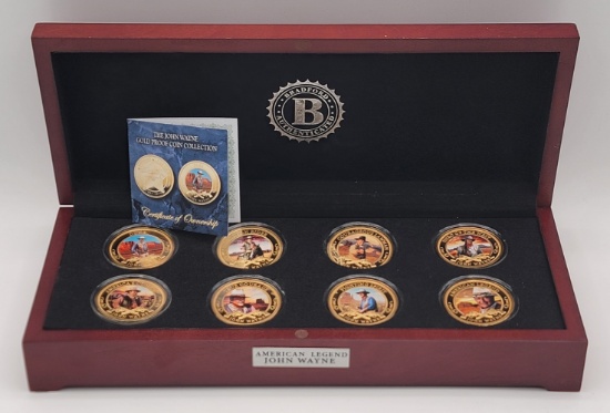 8 Pc. Bradford Exchange Mint John Wayne Gold Proof Collection