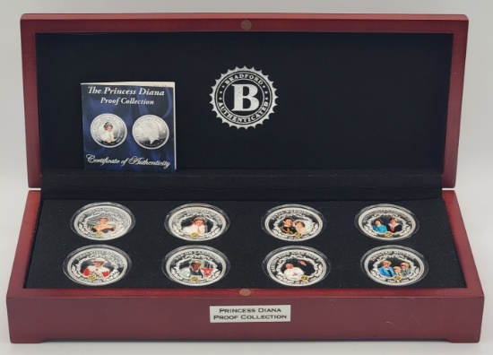 8 Pc. Bradford Exchange Mint Princess Diana Proof Collection
