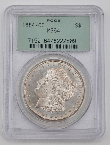 1884-CC United States Morgan Silver Dollar PCGS MS 64