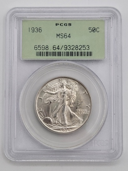 1936 United States Walking Liberty Half Dollar PCGS MS 64