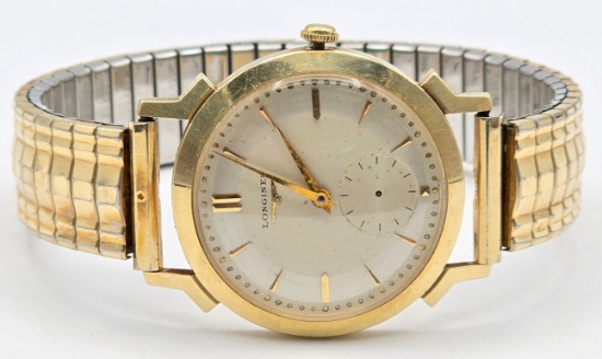 Vintage Men's 14k Yellow Gold Longines Wristwatch