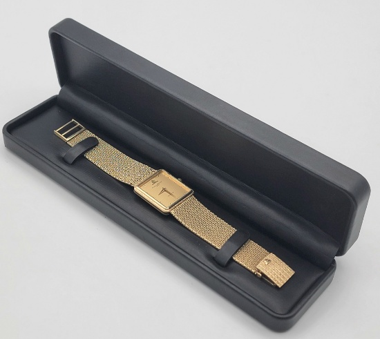 Vintage Baume & Mercier 14K Yellow Gold Case & Band Wristwatch
