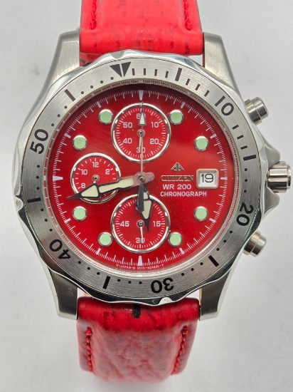 Men's Citizen WR 200 Chronograph Wrist Watch
