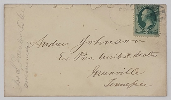 President Andrew Johnson Hand Endorsed Envelope