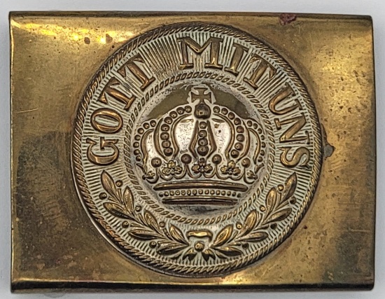 WWI Imperial Germany "Gott Mit Uns" Brass Belt Buckle