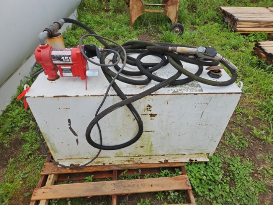 Steel Fuel Tank W/Fill-Rite 12V Pump.