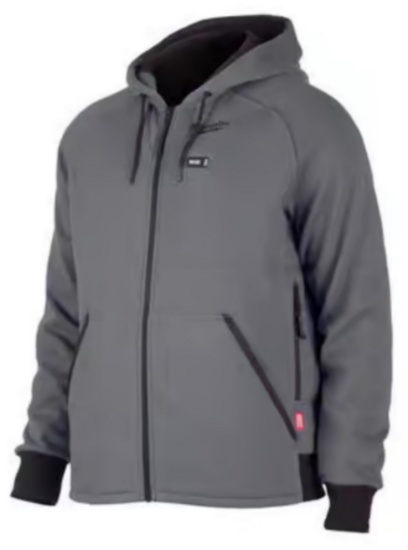 Milwaukee M12 Long Sleeve Men's Full-Zip Heated Hoodie Kit Gray