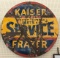 58in Vintage DSP Kaiser Frazer Dealer Adv Sign