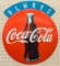 Coca-Cola Embossed Plastic Button Sign
