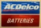SST AC Delco Batteries Embossed Advertising Sign