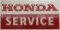 Vintage Honda Service Embossed Plastic Sign